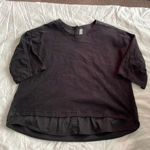 Lululemon black shirt.